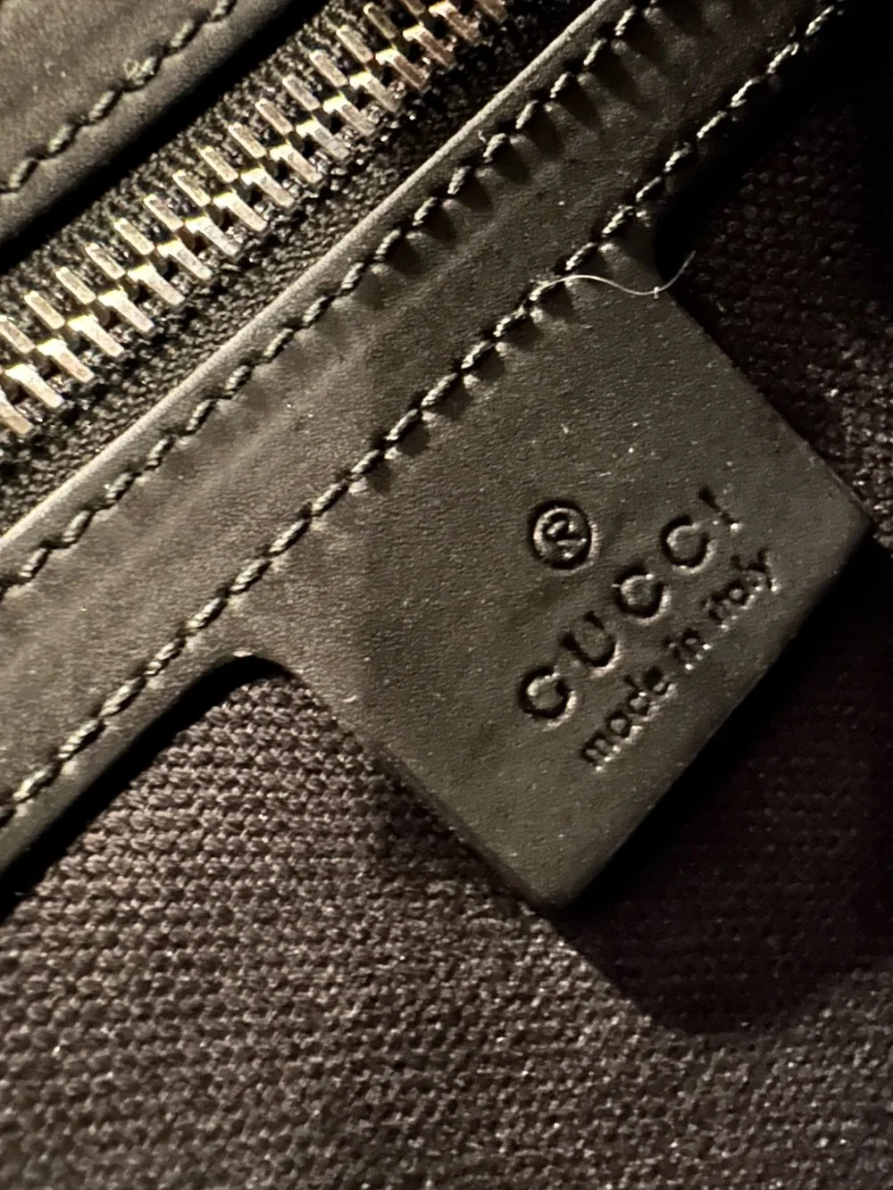 Gucci Black GG Messenger Bag with Red and Blue Strap